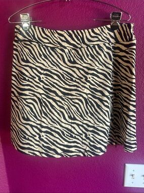 Anthony's Zebra Print Skirt - Black & Beige